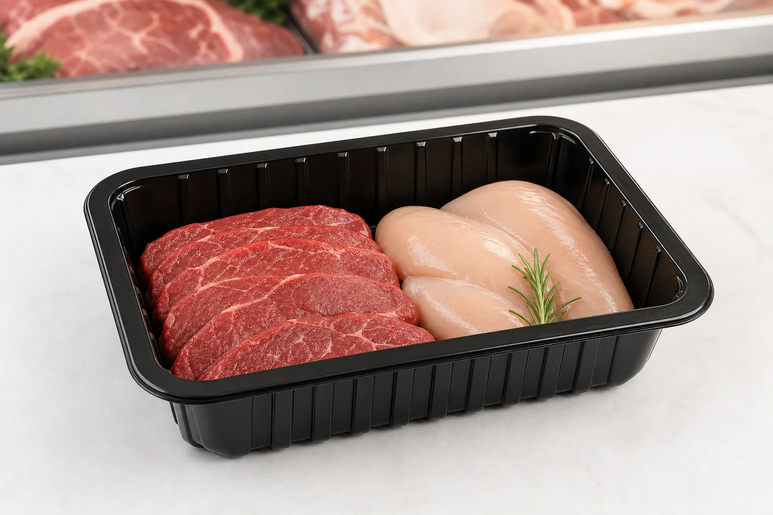 PREMIUM BLACK FOOD TRAY - Image 2
